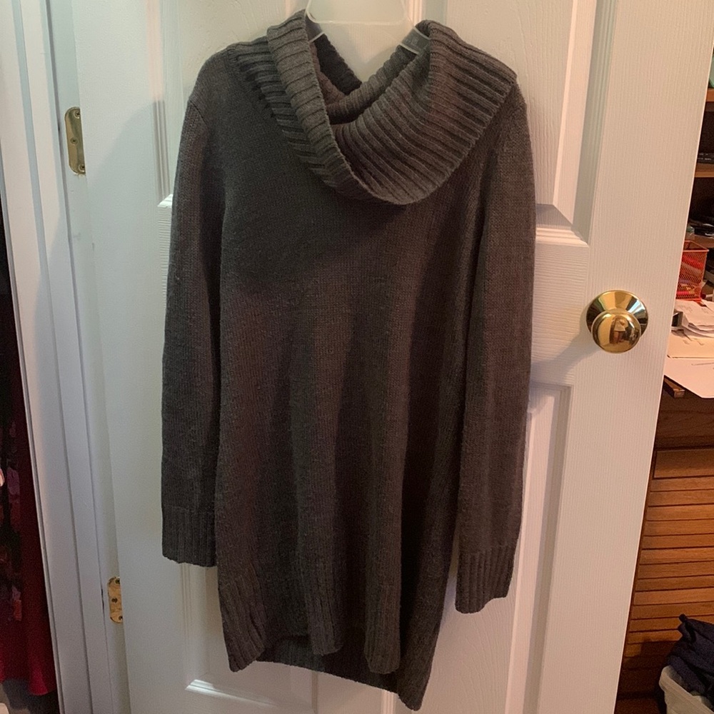 AB studio long sleeve sweater dress dark gray. Size medium.